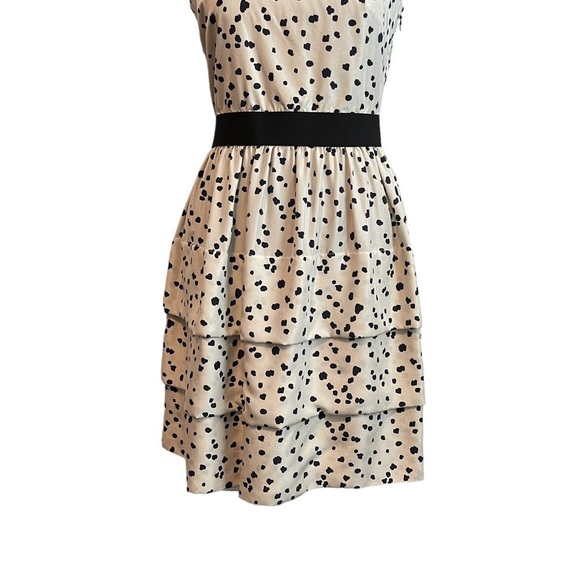 Theory 100% Silk Strapless Tiered Ruffle Skirt Dress All Over Pattern Size 4 - Picture 3 of 10